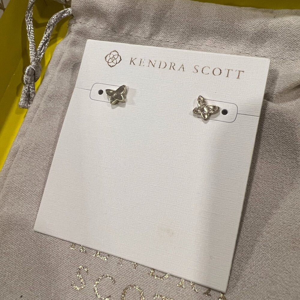 Kendra Scott Lillia Butterfly Stud in Yellow Gold